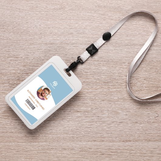 Modernes Abzeichen Minimalistischer Mitarbeiter Ausweis