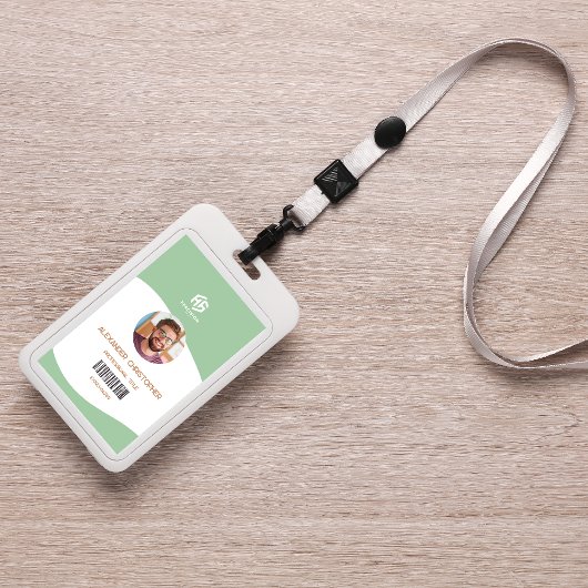 Modernes Abzeichen Minimalistischer Mitarbeiter Ausweis