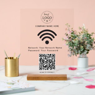 Modernes Acrylzeichen für Easy Scan zum Anschluss  Acrylschild