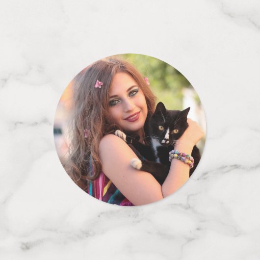 Modernes Add your own Image 2 Foto Custom DIC Part Konfetti (Klein Vorderseite)