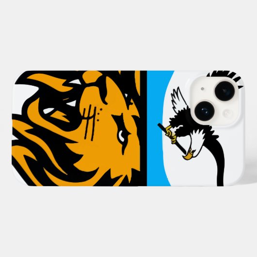 Modernes Adler- und Löwendesign mit Halbmond Case-Mate iPhone Hülle (Rückseite (Horizontal))