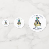 Modernes Adventure Travel Globe Baby Dusche Foto Konfetti (Vorderseiten)