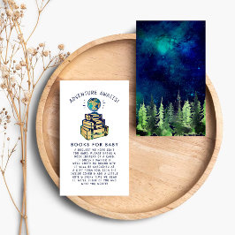 Modernes Adventure Travel Globe Baby Showbuch Begleitkarte