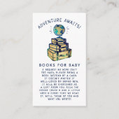 Modernes Adventure Travel Globe Baby Showbuch Begleitkarte (Vorderseite)