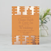 Modernes afrikanisches Ankara-Gebirge Folieneinladung (Stehend vorne)