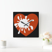 Modernes, afrikanisches Design der Liebe Quadratische Wanduhr (Zuhause)