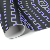 Modernes afrikanisches ethnisches Muster Geschenkpapier (Rolleneckpunkt)