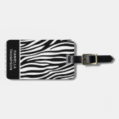 Modernes afrikanisches Gebirge Zebra Print Pattern Gepäckanhänger (Vorderseite horizontal)