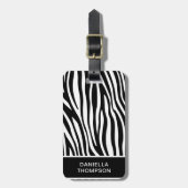 Modernes afrikanisches Gebirge Zebra Print Pattern Gepäckanhänger (Vorderseite vertikal)