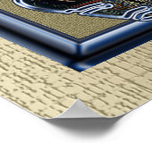 Modernes afrozentrisches Volkskunstposter drucken Poster (Ecke)