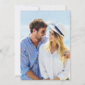 Modernes Agate Navy Blue Gold Foto Save the Date Einladung (Rückseite)