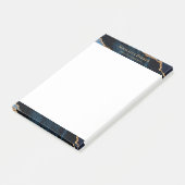 Modernes Agate Navy Blue Gold Geode Business Post-it Klebezettel (angewinkelt)