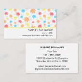 Modernes Ahornblatt Visitenkarte (Vorne/Hinten)