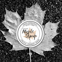 Modernes Ahornsirup-Etikett