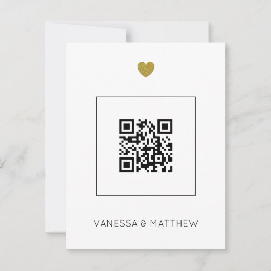Modernes All in One-Sage QR Code Budget Hochzeit (Vorderseite)