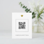 Modernes All in One-Sage QR Code Budget Hochzeit (Stehend Vorderseite)