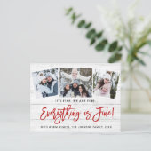 Modernes Alles ist fein Weihnachten 3 Foto Postkarte (Stehend Vorderseite)