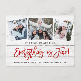 Modernes Alles ist fein Weihnachten 3 Foto Postkarte