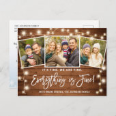 Modernes Alles ist fein Weihnachten 3 Foto Postkarte (Vorne/Hinten)