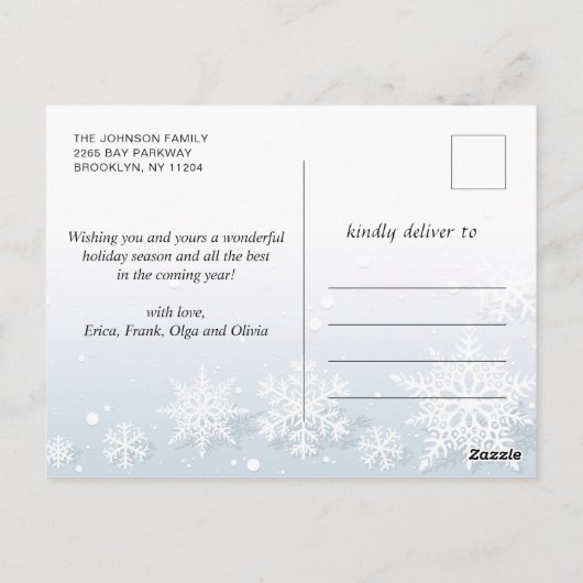 Modernes Alles ist fein Weihnachten 3 Foto Postkarte (Rückseite)