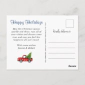 Modernes Alles ist fein Weihnachten 3 Foto Postkarte (Rückseite)