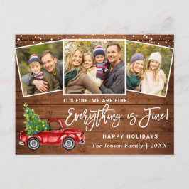 Modernes Alles ist fein Weihnachten 3 Foto Postkarte