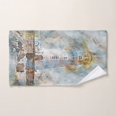 Modernes, altes nautisches Leuchtturm Badhandtuch Set (Handtuch)