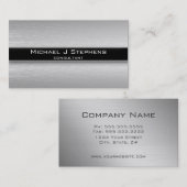 Modernes Aluminium mit Bürstenpinseln Visitenkarte (Vorne/Hinten)