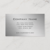 Modernes Aluminium mit Bürstenpinseln Visitenkarte (Rückseite)