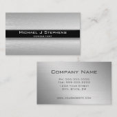 Modernes Aluminium mit Bürstenpinseln Visitenkarte (Vorne/Hinten)