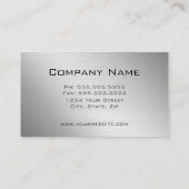 Modernes Aluminium mit Metallbändern Visitenkarte (Rückseite)