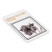 Modernes Amaryllis Blume Orange Magnet (Rechte Seite)