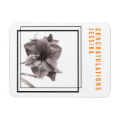 Modernes Amaryllis Blume Orange Magnet (Horizontal)