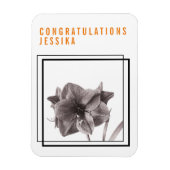Modernes Amaryllis Blume Orange Magnet (Vertikal)
