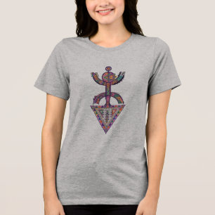 Modernes Amazigh Yaz Symbol – Lebendiges Tribal T- Tri-Blend Shirt