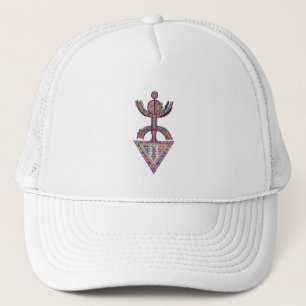Modernes Amazigh Yaz Symbol – Lebendiges Tribal T- Truckerkappe