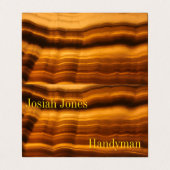 MODERNES AMBER CRYSTAL - HANDYMAN BUSINESS CARD VISITENKARTEN (Außenseite Aufgefaltet)