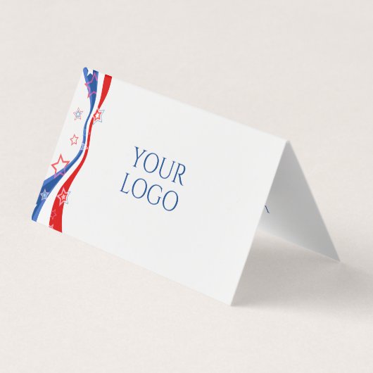 Modernes amerikanisches Flaggendesign Visitenkarten (Rückseite)