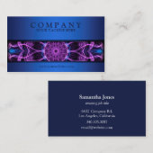 modernes Amethyst Wunsch-Mandalablau Visitenkarte (Vorne/Hinten)
