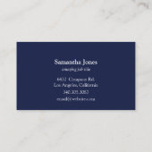 modernes Amethyst Wunsch-Mandalablau Visitenkarte (Rückseite)