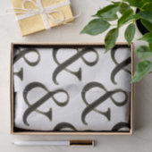 Modernes Ampero, modernes Monogramm Personalisiert Seidenpapier (Geschenk)