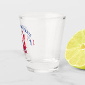 Modernes, an das PARIS-Monogramm ANGEBAUTES Schnapsglas (Rechts)