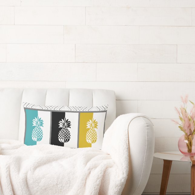 Modernes Ananas farbiges Lumbalkissen Lendenkissen (Liege)