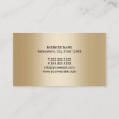 Modernes Ananas-Logo Eleganter goldener Hintergrun Visitenkarte (Rückseite)