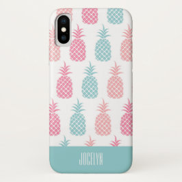 Modernes Ananas-Monogramm Case-Mate iPhone Hülle