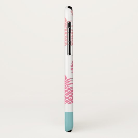 Modernes Ananas-Monogramm Case-Mate iPhone Hülle (Hinten/Links)