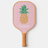 Modernes Ananas-Monogramm Pickleball Schläger (Vorderseite)