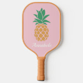 Modernes Ananas-Monogramm Pickleball Schläger (Rückseite)