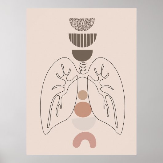 Modernes Anatomie-Mauerart-Poster Poster (Vorne)