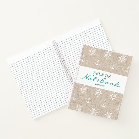 Modernes Anchor-Sermon-Notebook Notizblock (Innenseite)